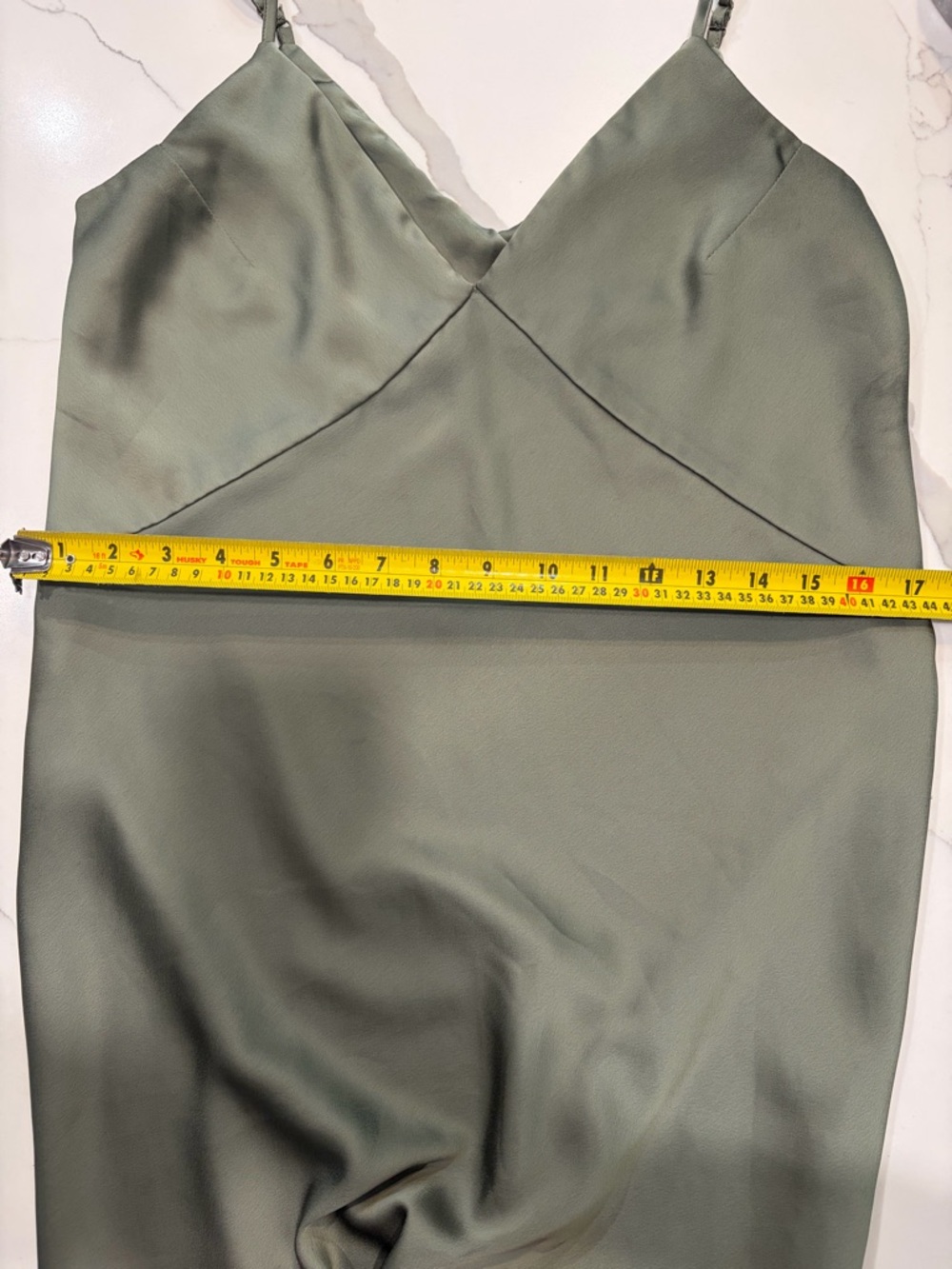 a new day Olive Satin Slip Dress - Picture 6 of 8